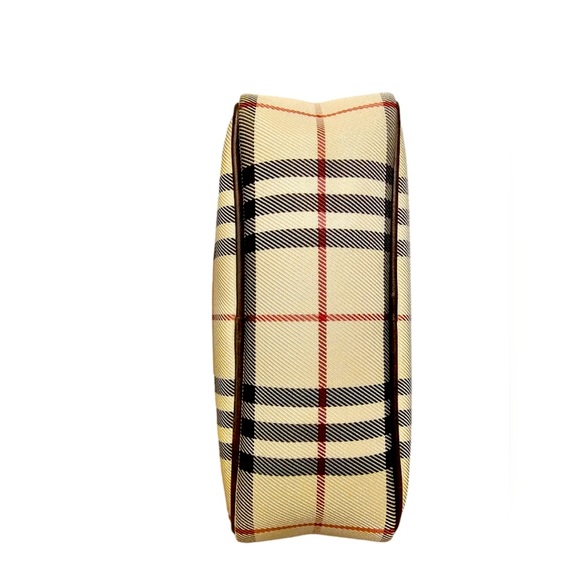 BURBERRY NOVA CHECK and BROWN LEATHER CROSSBODY. - Picture 4 of 15